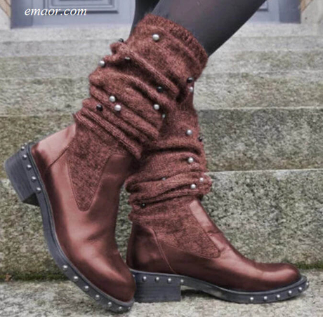 Tall Boots for Women Best Winter Boots for Women Lady Flat Heels Comfortable Shoes Women's Botas Mujer Best Winter Boots for Women