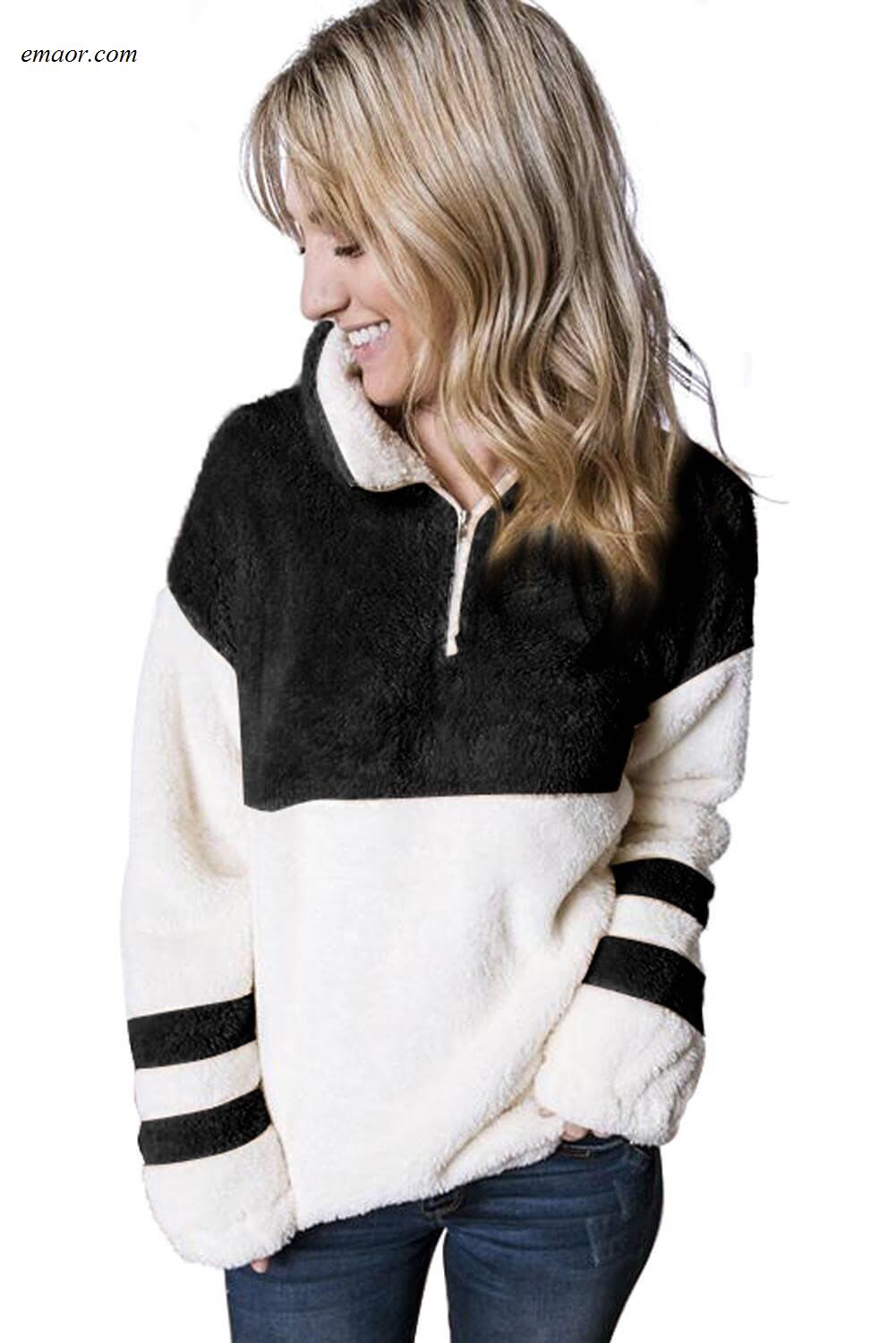 Wholesale Affordable Zipped Pullover Sweatshirt Outwear on Sale