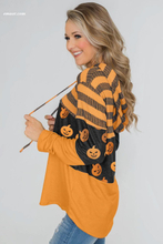 Kohls Women Stripes And Halloween Pumpkin Print Hoodie Footjoy Lands End Women's Outerwear