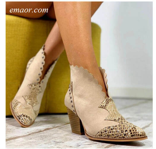 Female Country Boots Cheap Female Boots High Heel Booties Snake Print Western Cowgirl Boot Female Walking Boots