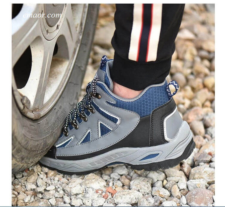  Safe Step Work Shoes Anti-smashing Anti-pirecing Lightweight Breathable Mesh Steel Toe Men Safety Shoes Safety Boat Shoes